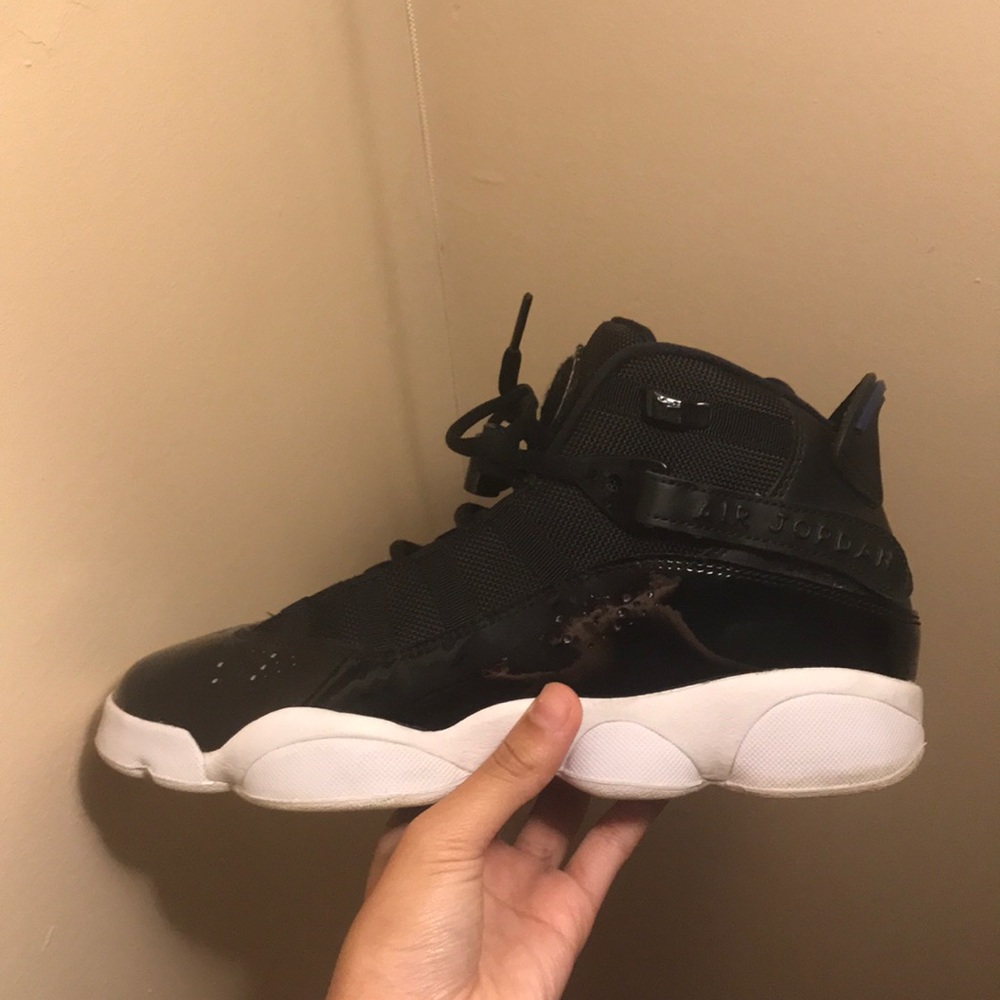 Jordan 6 rings ( black /hyper royal white )